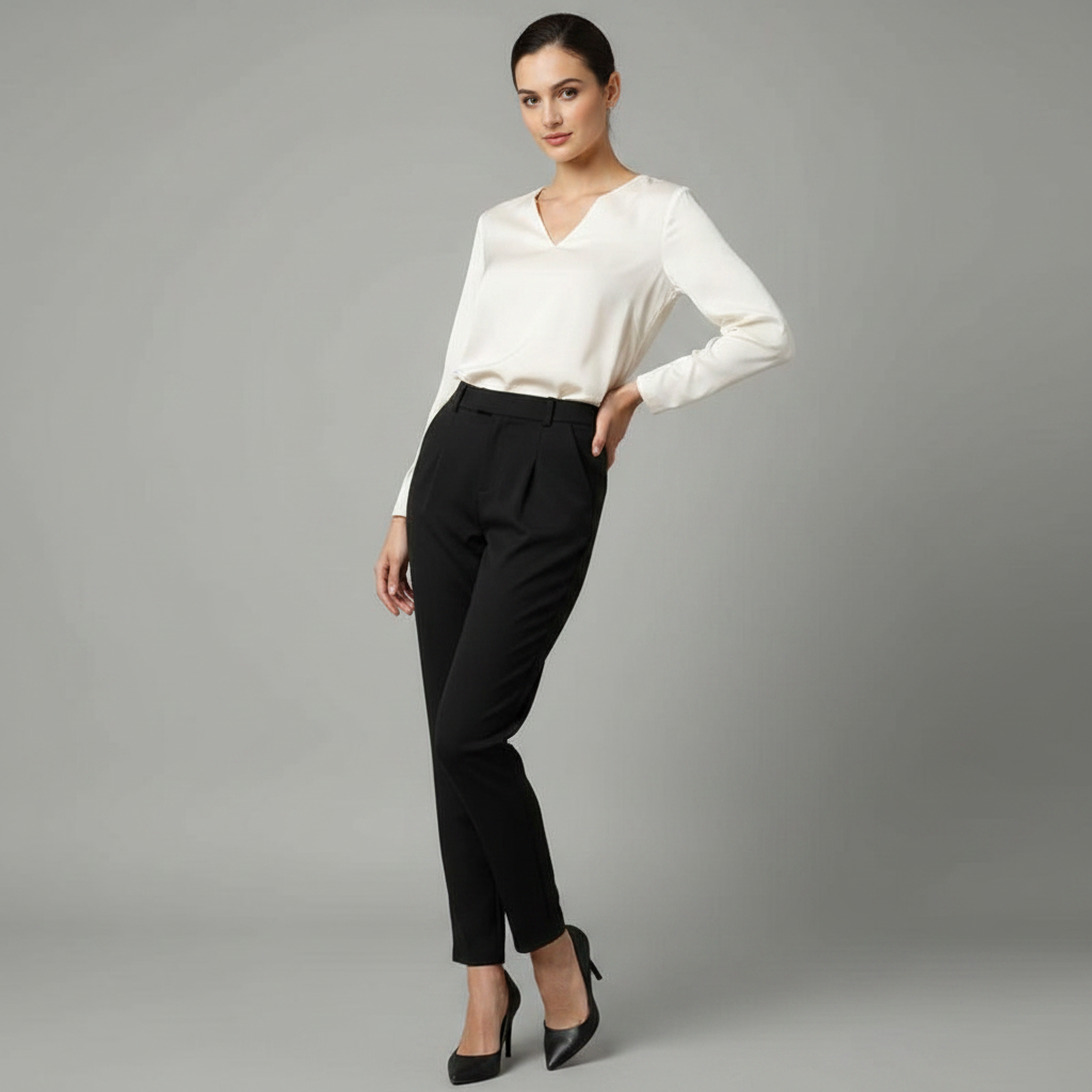 Bianca Trousers | Women's Black Pants with Elegant Design