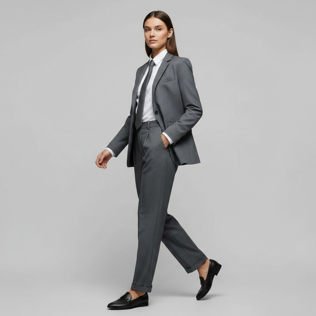 Elegant Black Pants | Women's High Waist Suit Trousers