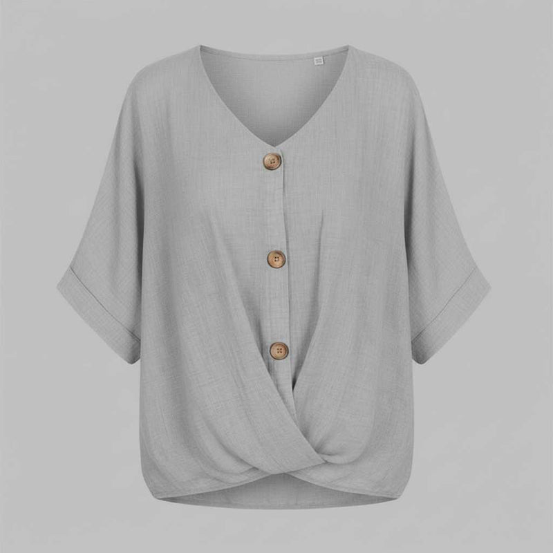 Elegant V-Neck Women's Blouse | Long Sleeve Fashion Top