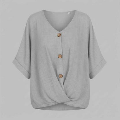 Elegant V-Neck Women's Blouse | Long Sleeve Fashion Top