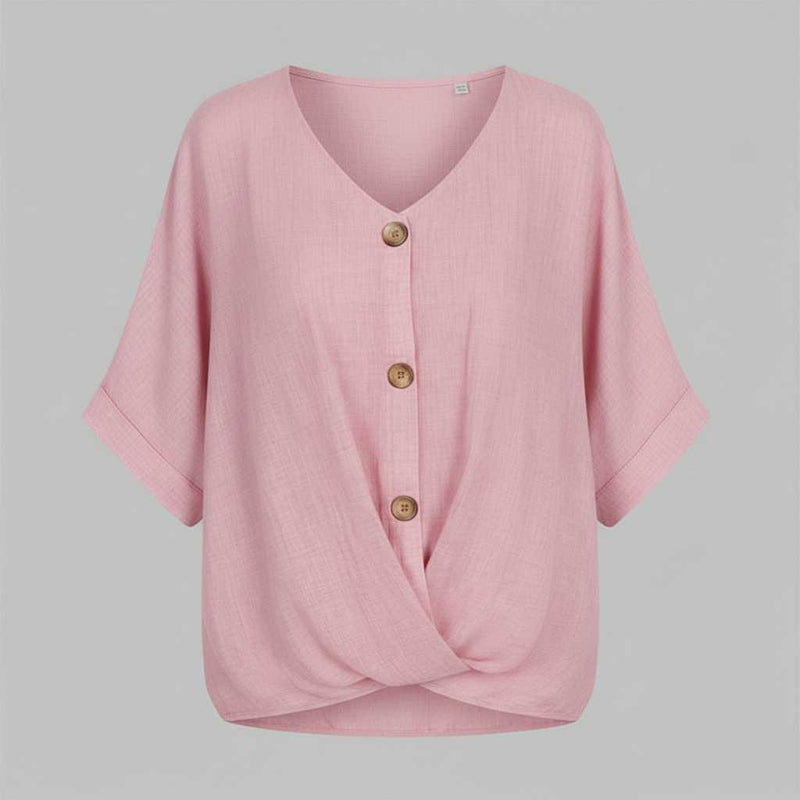 Elegant V-Neck Women's Blouse | Long Sleeve Fashion Top
