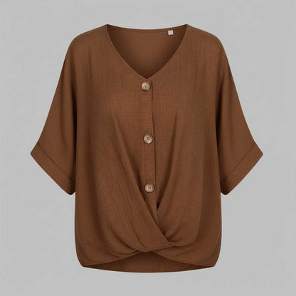 Elegant V-Neck Women's Blouse | Long Sleeve Fashion Top