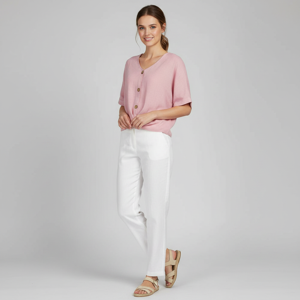 Elegant V-Neck Women's Blouse | Long Sleeve Fashion Top
