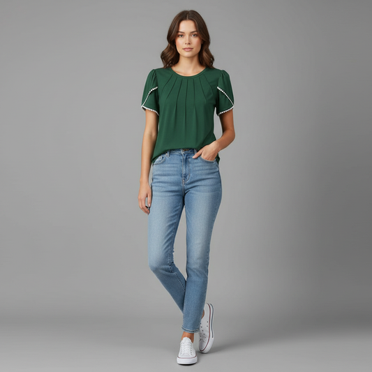 Vanessa Blouse | Women's Top Casual Summer Cotton Blouse