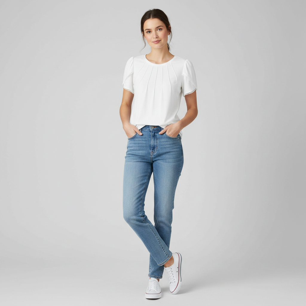 Vanessa Blouse | Women's Top Casual Summer Cotton Blouse