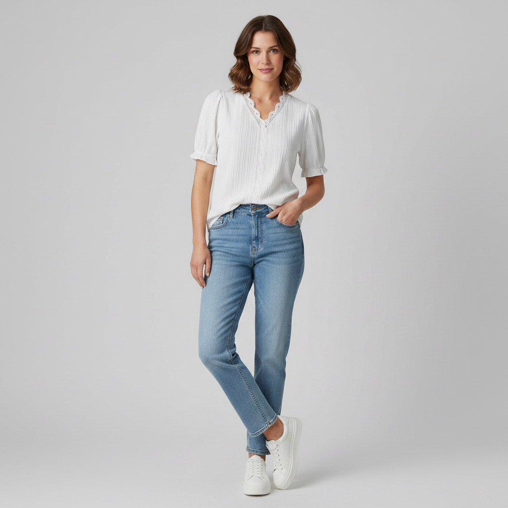 White Puff Sleeve Blouse | Elegant Summer Tops for Women